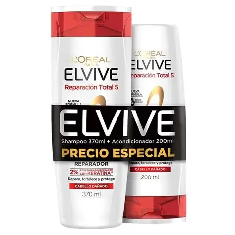 ELVIVE PACK Shampoo 370 ml + Acondicionador 200 ml REPARACION TOTAL 5