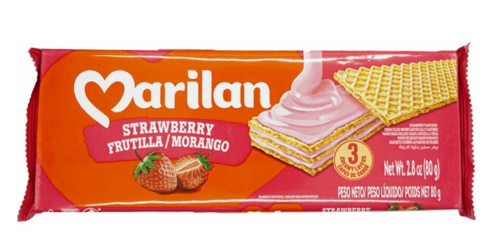 Galletitas waffles Marilan Frutilla