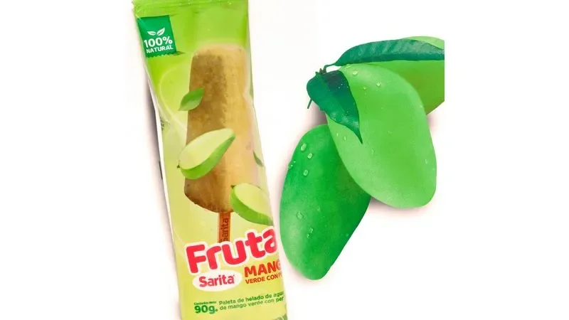 Helado Fruta Mango verde con pepita