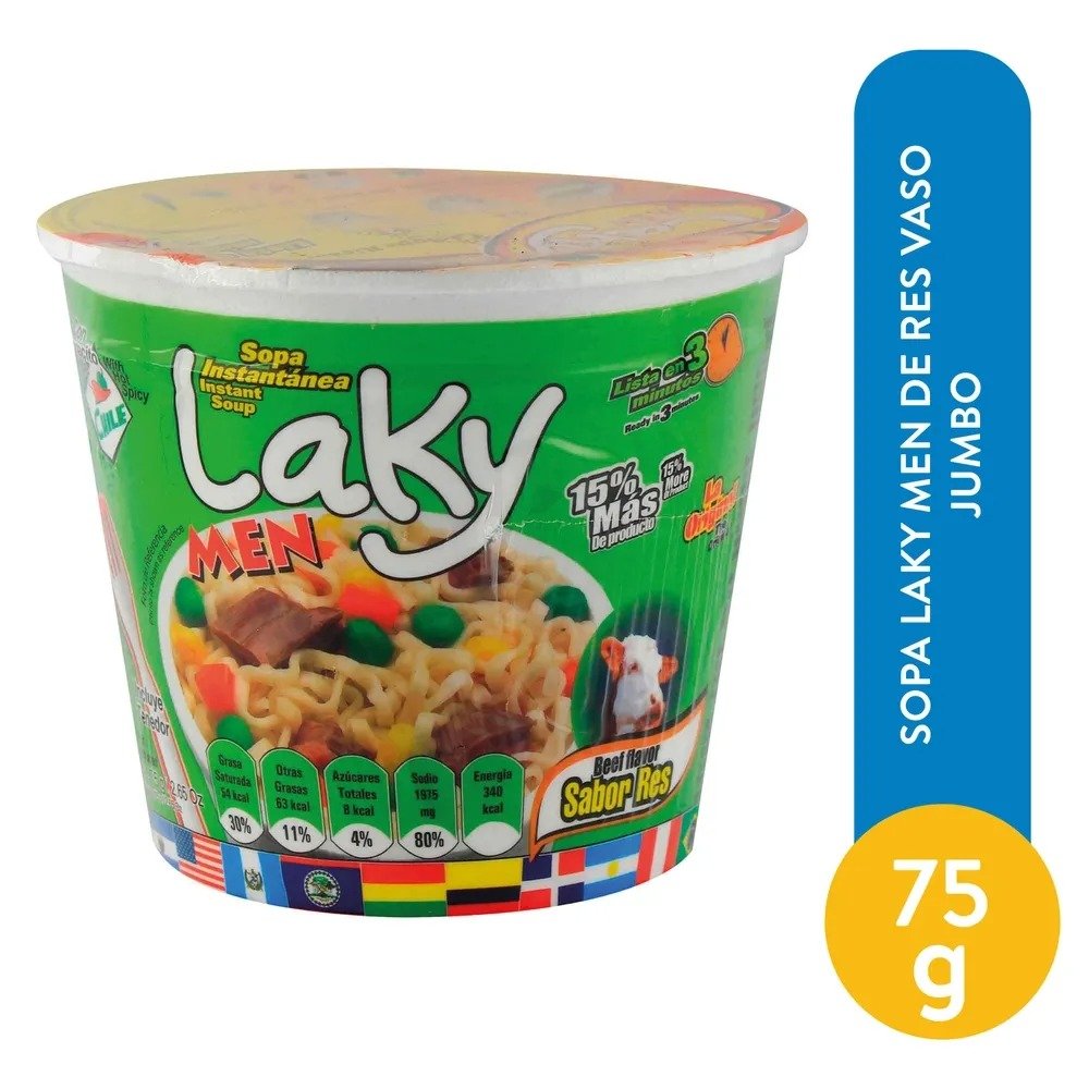 Sopa Instantánea Laky Men Jumbo Res