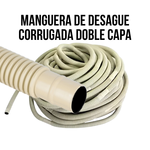 Manguera De Desague Corrugada Doble Capa x metro