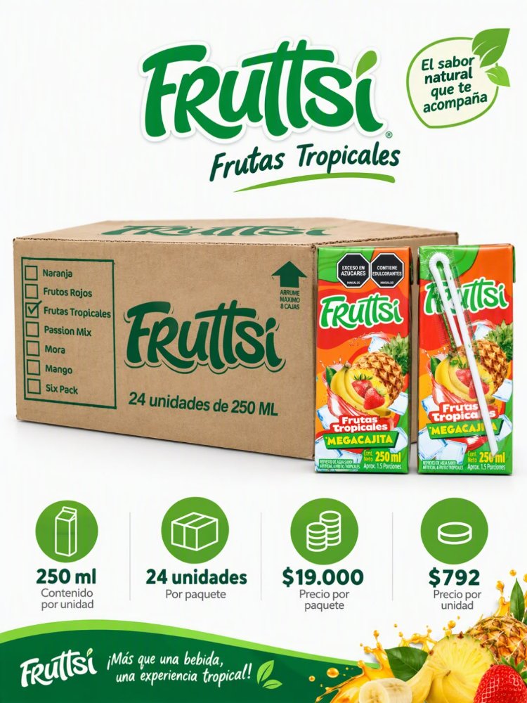 frutas tropicales fruttsi 250 ml x 24 un