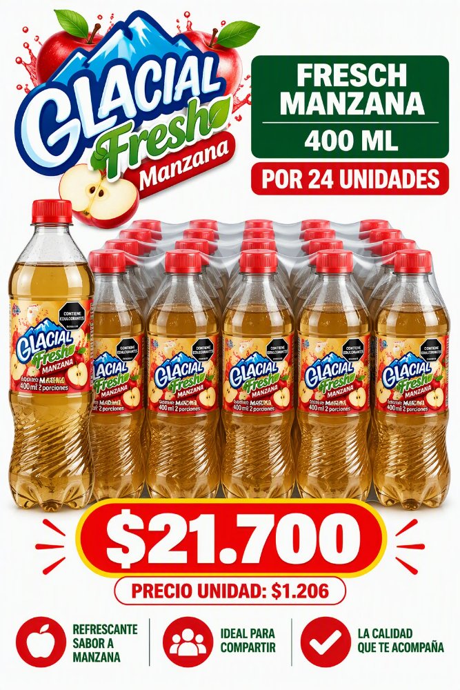 fresch manzana 400 ML x 18 un