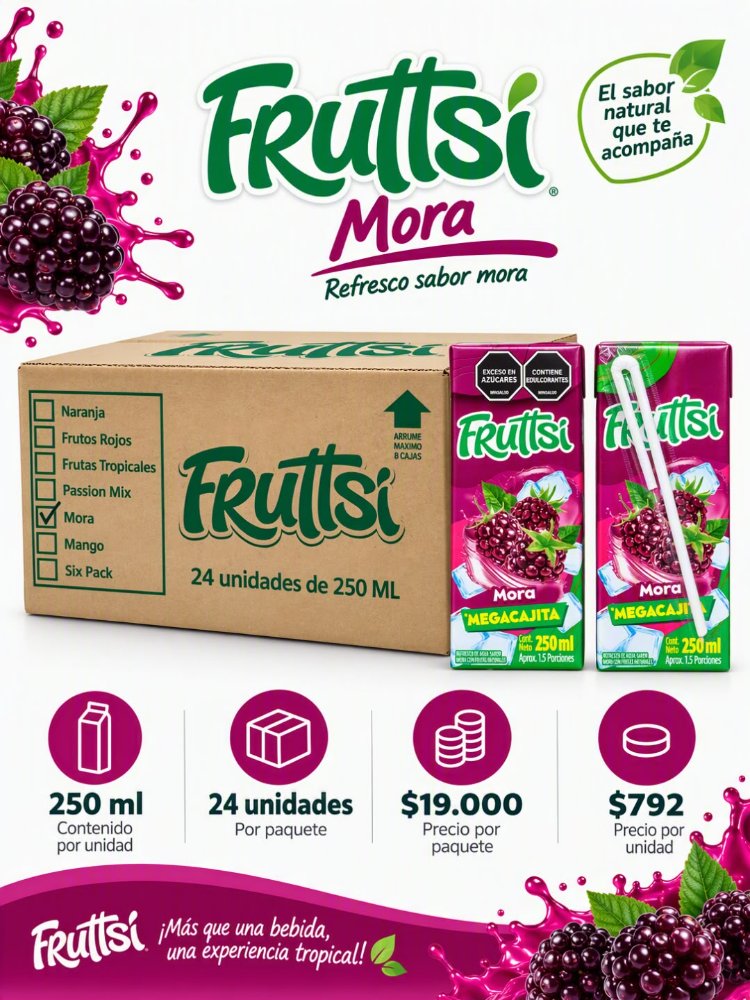 mora fruttsi 250 ml x 24 un