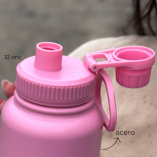 BOTELLA DE ACERO ROSADA 32 ONZ