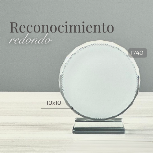 RECONOCIMIENTO REDONDO VIDRIO