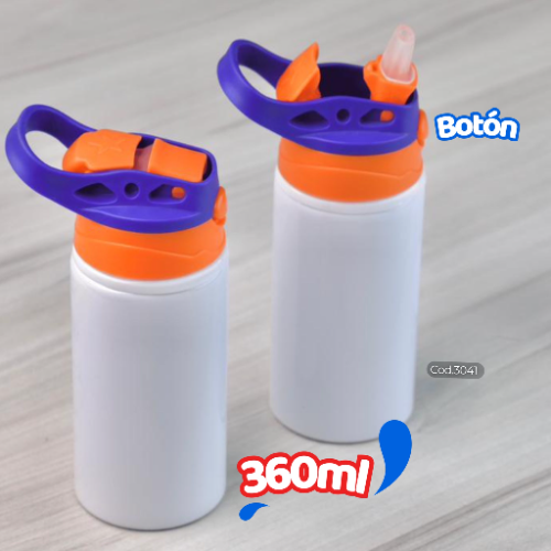Botella aluminio naranja/azul 360 ml