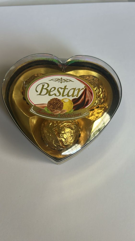 Caja  corazon pequeño chocolate bestar 38grs
