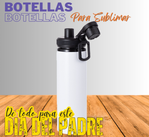 BOTELLA CON TAPA BLANCA 850 ML