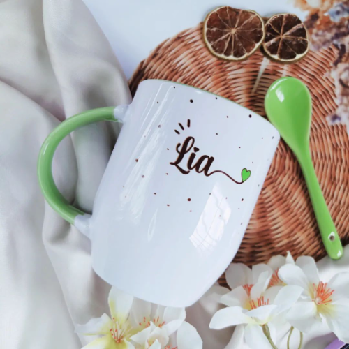 Taza Cuchara Verde