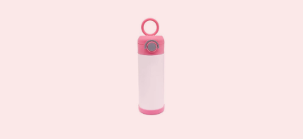 BOTELLA TERMICA INFANTIL BOTON ROSADO