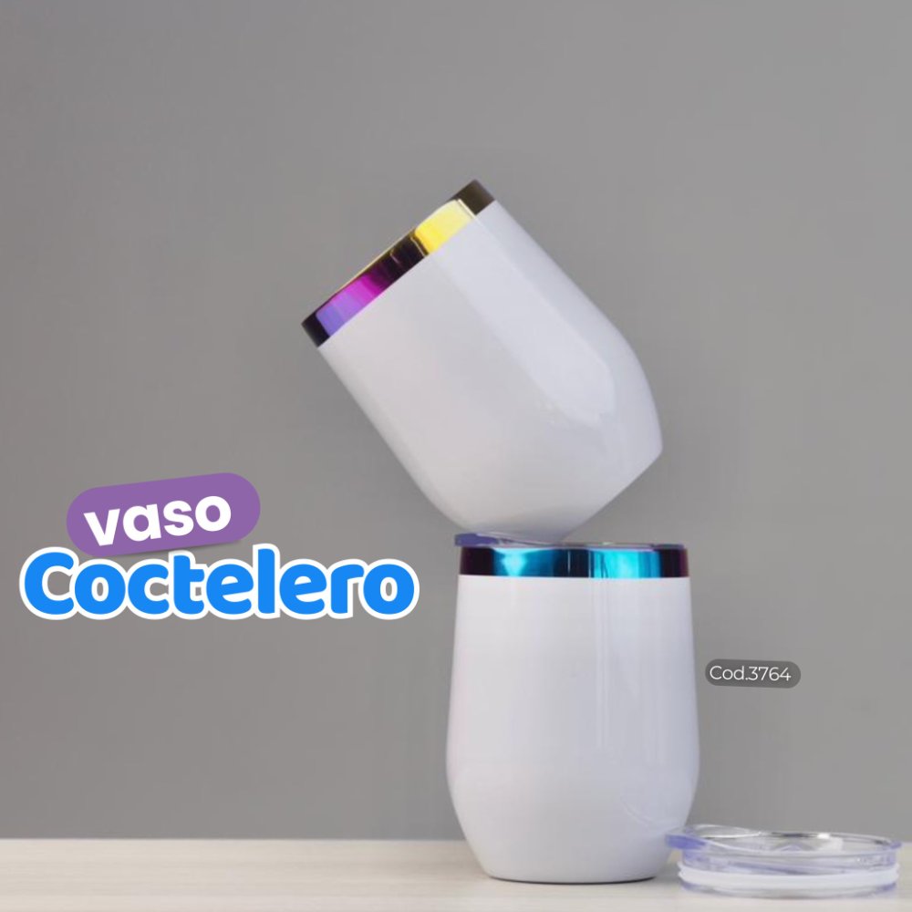 VASO COCTELERO BORDE HOLOGRAFICO SUBLIMABLE