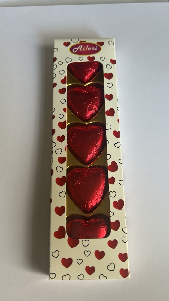 Chocolate Ailesi estuche coazon caja blanca