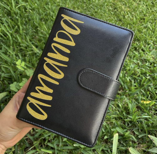 Binder o carpeta Tamaño: A6, con 6 Sobre plástico con cierre / Organigastos NEGRO