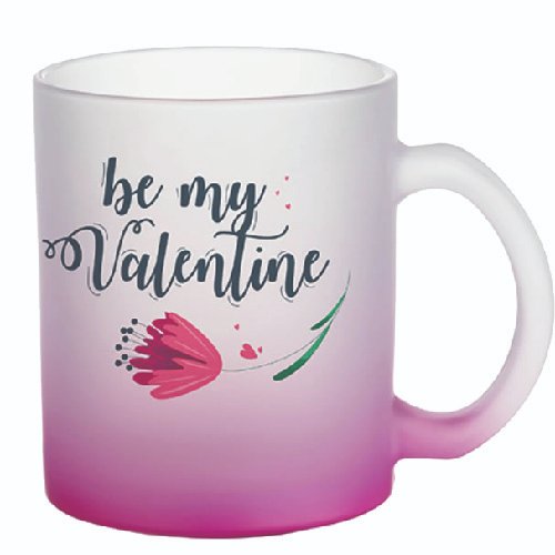 TAZA VIDRIO GLASEADA PURPURA ROSADO