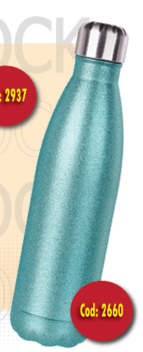 BOTELLA CELESTE ESCARCHADA COCA-COLA