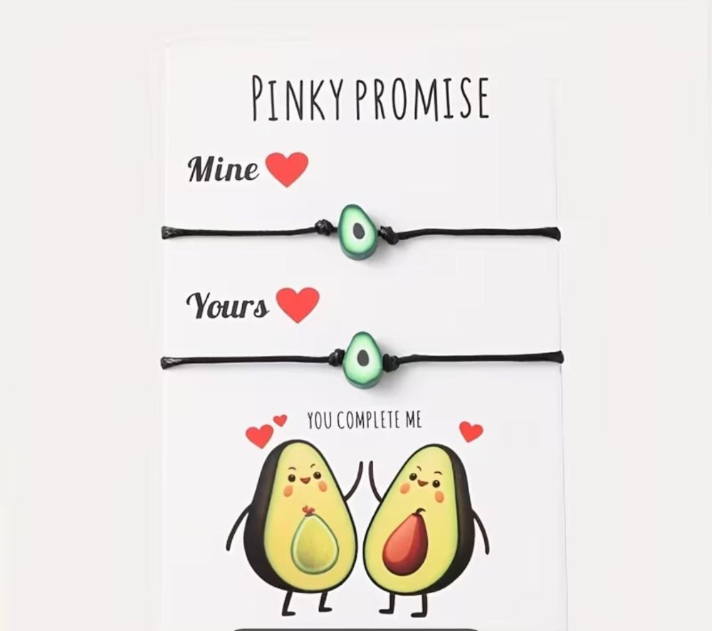 PULSERA  DE PAREJA HILO AGUACATE