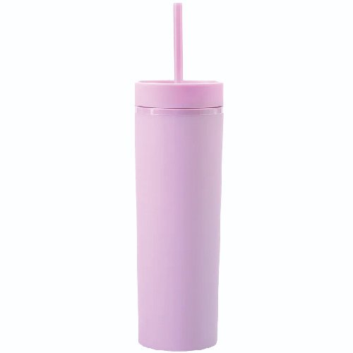 SKINNY PLASTICO DOBLE PARED LAVENDER 16 ONZ