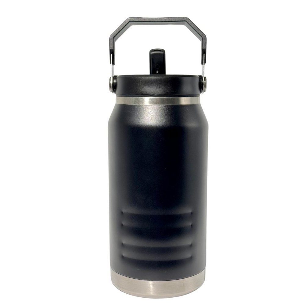 BOTELLA TERMICA NEGRA 1 LITRO CON AGARRADERA