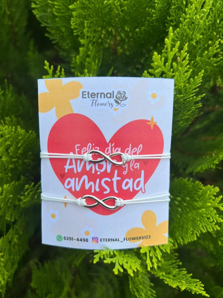 pulsera hilo blanco pareja