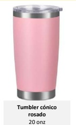 Vaso Termico Rosa 20 onz