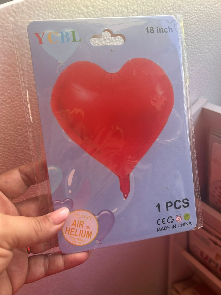 Globo corazon rojo 18 pulg