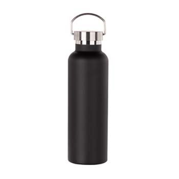 BOTELLA NEGRA ACERO TAPA METALICA