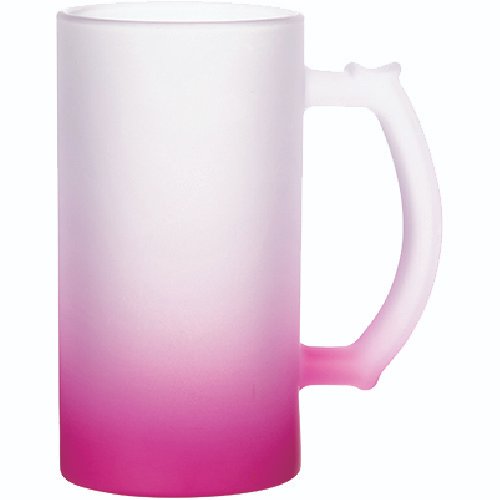 JARRA CERVECERA COLOR ROSADA
