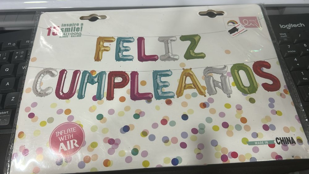 GIRNALDA 15 GLOBOS FELIZ CUMPLEAÑOS