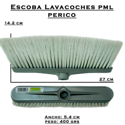 ESCOBA CEPILLO LAVA-AUTOS MCA: PERICO MODELO: PM-L GRIS CON BASTON