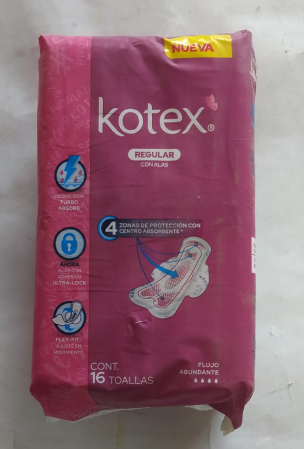 TOALLA SANITARIA REGULAR  CON ALAS: MCA: KOTEX