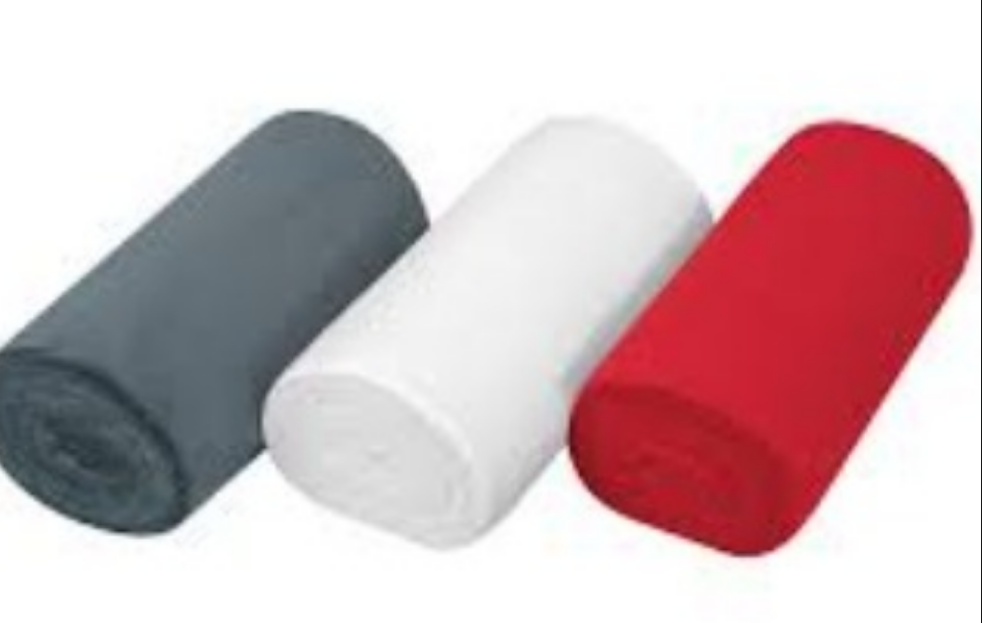 FRANELA ECONOMICA BCA, GRIS Y ROJA 1M X 60CM