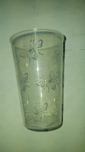 VASO DE PLASTICO TRASLUCIDO COLMENA MCA: PLASTIPOP