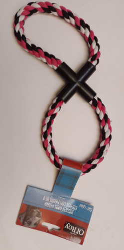 JUGUETE PARA PERRO, CUERDA CON FIGURA DE 8
