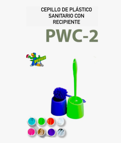 CEPILLO WC PERICO C/BASE PWC-2