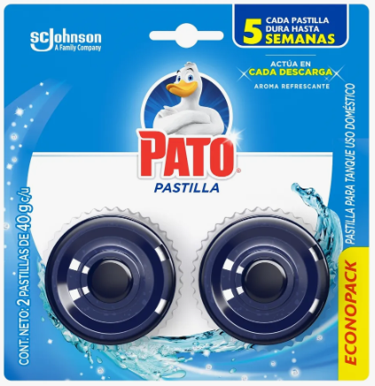 PACK DOBLE DE PASTILLA SANITARIA AZUL, 40G, PATO