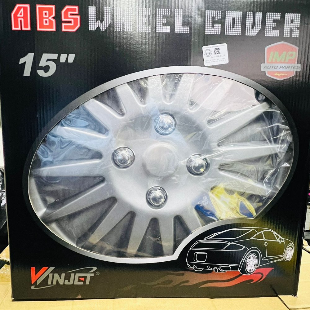 JUEGO DE COPAS RIN 15 GRIS LACADO EN ABS WJ-5019-B-15