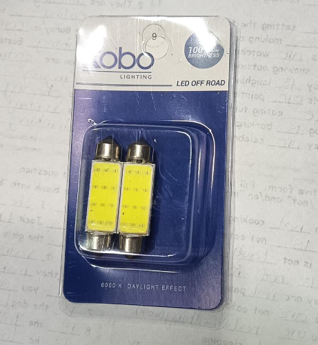 BOMBILLO SALONTUBULAR LED COB41MM- BLANCO 12V LEDTUB41COB12B PAR