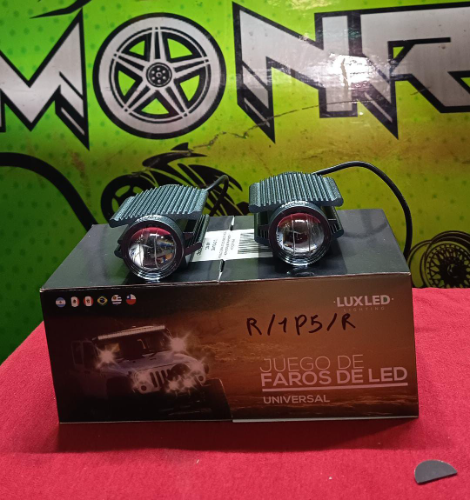 EXPLORADORA LUPA PAR DE FARITOS LED LUPA CON LASER LUXLED DJ712MINI