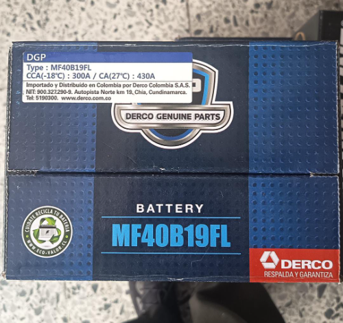 BATERIA DGP MF40B19FL 35AH 300CCA