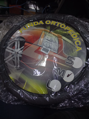 FUNDA VOLANTE VINILCUERO GRIS TALLA M