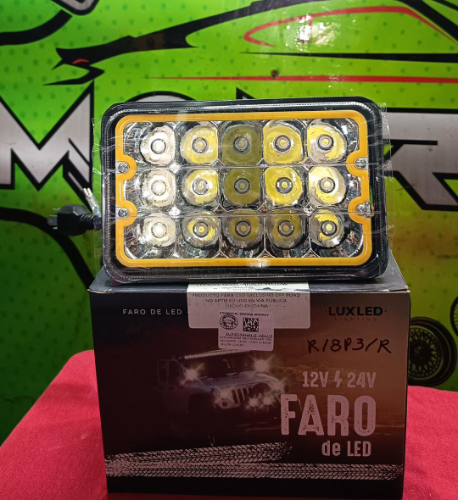 EXPLORADORA RECTANGULAR TIPO KENWORTH 15LED 17X6X10.80CM YELLOW LUXLED