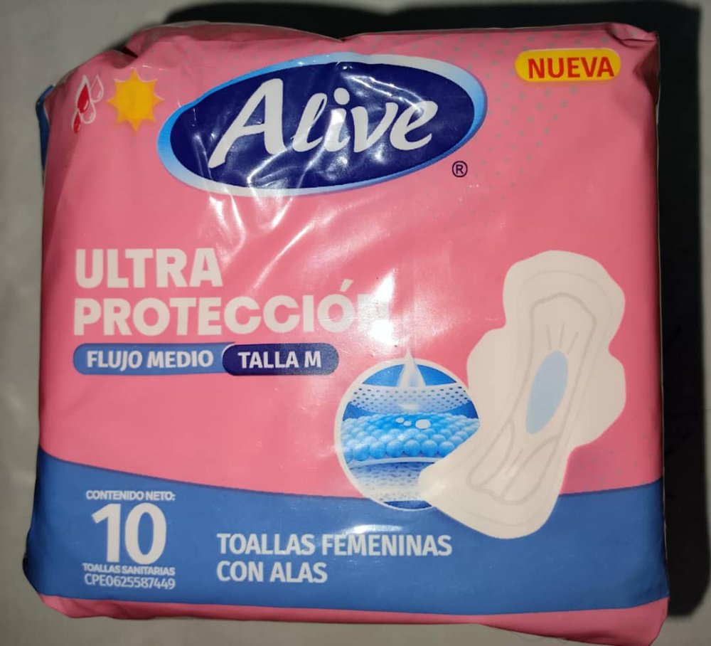 TOALLAS ALIVE DIA TALLA M POR UNIDAD