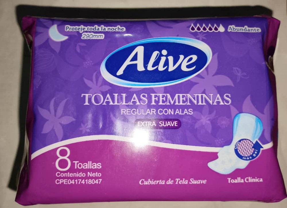 TOALLAS ALIVE DE NOCHE POR UNIDAD