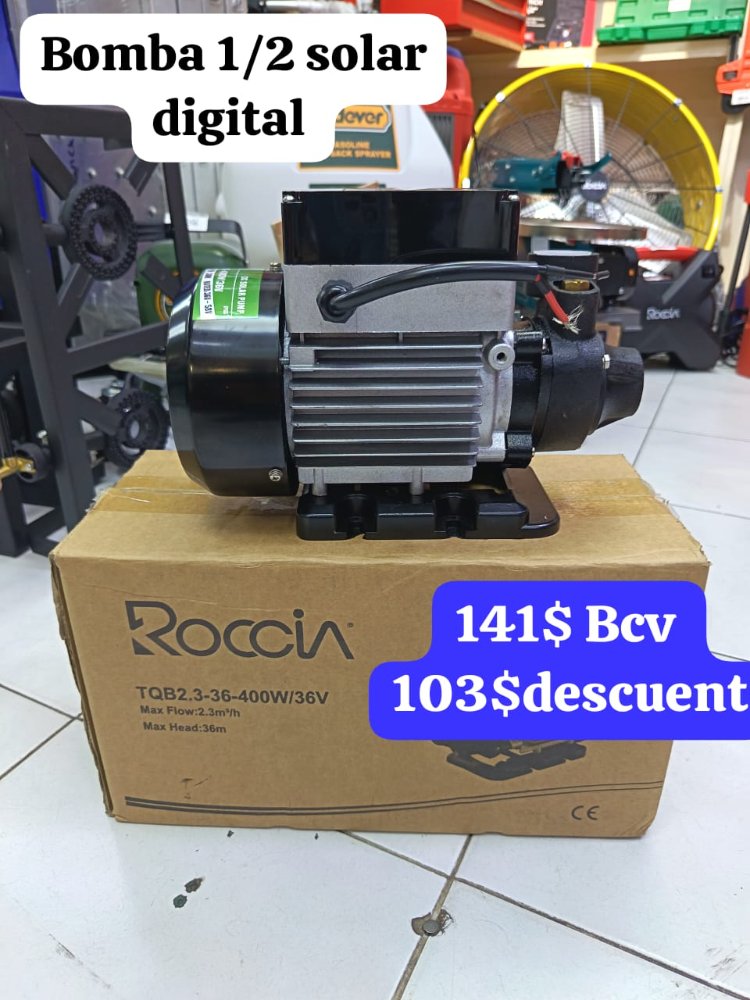 Bomba de Agua Periférica 1/2 HP Solar Digital Roccia