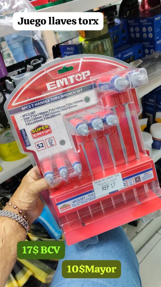 Juego de Llaves Torx 8 Piezas Emtop