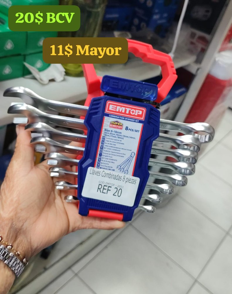 Llaves Inglesas Combinadas 8 Piezas Emtop