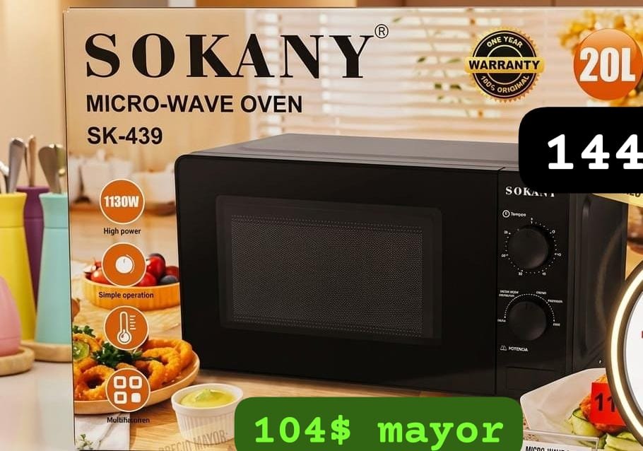 Microondas 20 Litros 1130W Sokany