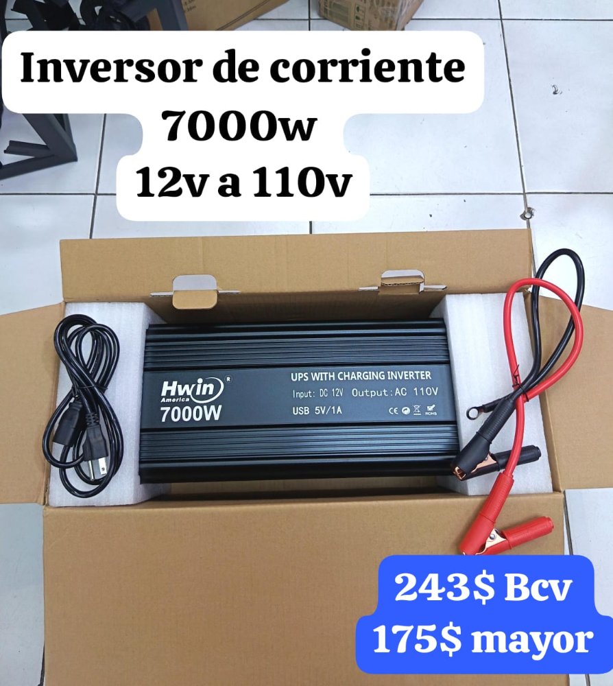 Inversor de Corriente DC12v a AC110v 7000W Hwin