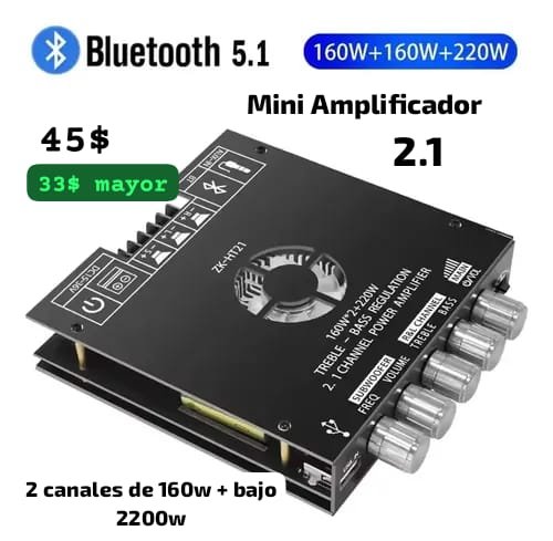 Módulo Amplificado ZK-HT21 160Wx2 + 220W